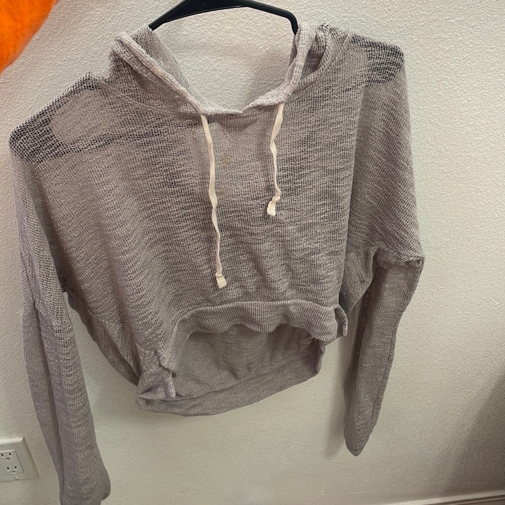 Transparent crop hollister hoodie